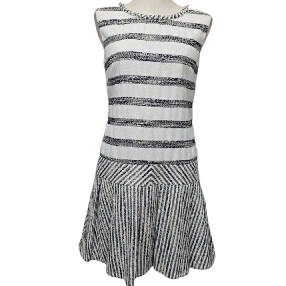 J.Crew, black and white straight line dress size 8
